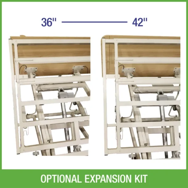 D300 LTC 5 Function Low Bed - Wood Boards - Lt. Oak w/ Metal Rail - Image 6