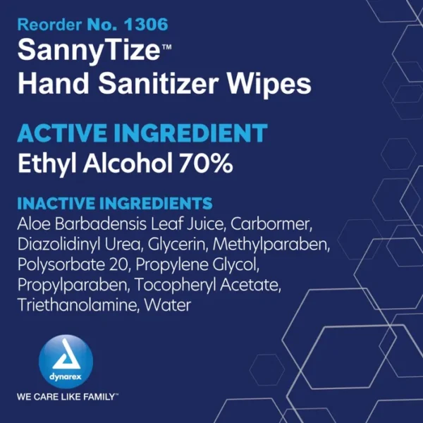 SannyTize Hand Sanitizer Wipes - 50 wipes/soft pack - Image 2