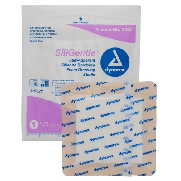 SiliGentle Non-Adhesive Silicone Foam Dressings - 4"x4"