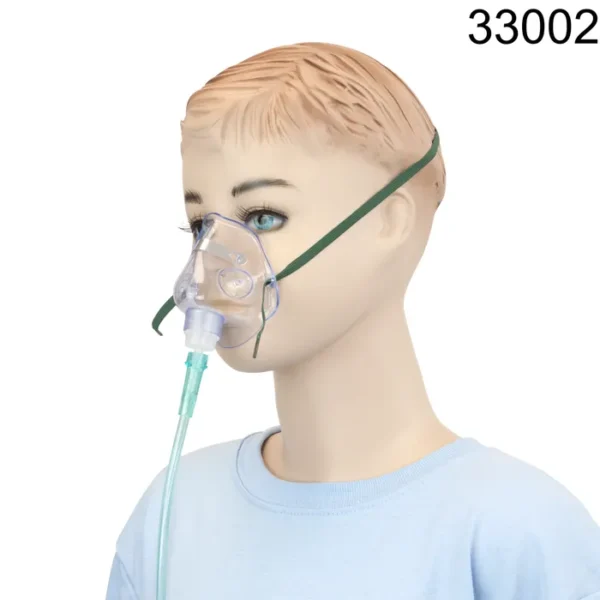 Elongated Oxygen Mask – Medium-Concentration w/ 7 ft (2.1 m) Tubing with Standard Connector – Pediatric - Image 4