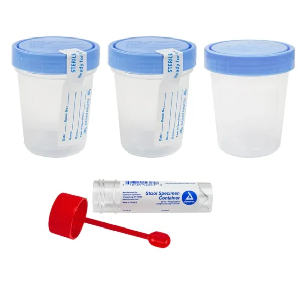 Stool Specimen Container, 30ml - Sterile, individually wrapped