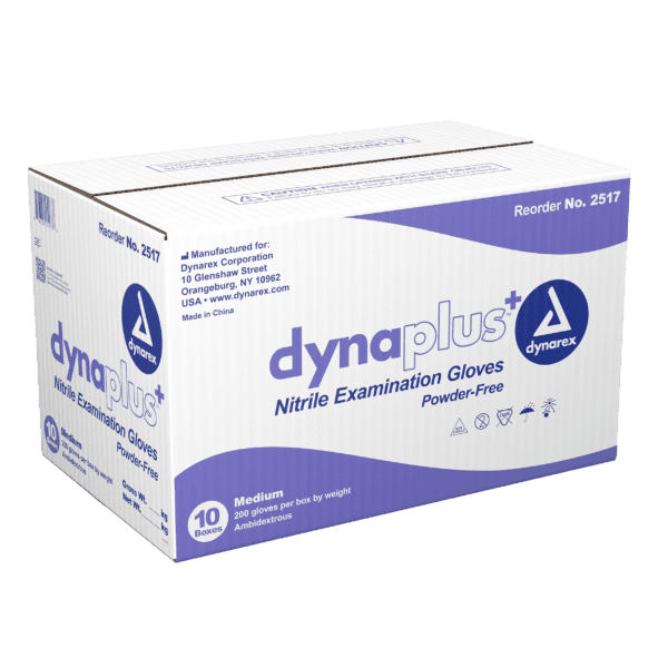 DynaPlus Nitrile Exam Gloves- Powder-Free - M - Image 7