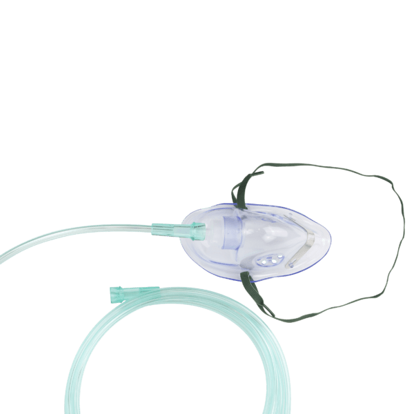 Elongated Oxygen Mask – Medium-Concentration w/ 7 ft (2.1 m) Tubing with Standard Connector – Pediatric