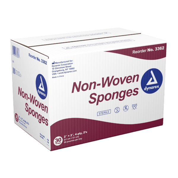 Non-Woven Sponge Sterile 2's, 2"x 2", 4 Ply - Image 4