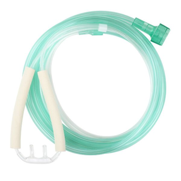 Nasal Oxygen Cannula – Cushion Tip w/ Advantage Ear Foam and 7ft (2.1 m) Tubing with Universal Connector – Pediatric - Image 2