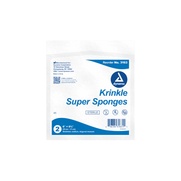 Krinkle Super Sponges - 6" x 6.75", Sterile, 2's - Image 3