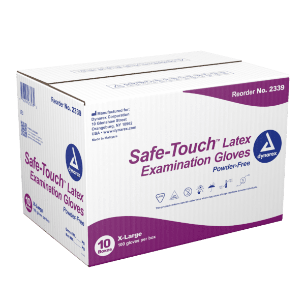 Safe-Touch Latex Exam Gloves- Powder-Free - XL - Image 3