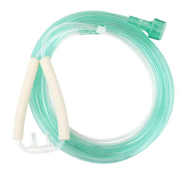 Nasal Oxygen Cannula – Cushion Tip w/ Advantage Ear Foam and 7ft (2.1 m) Tubing with Universal Connector – Adult - Image 3