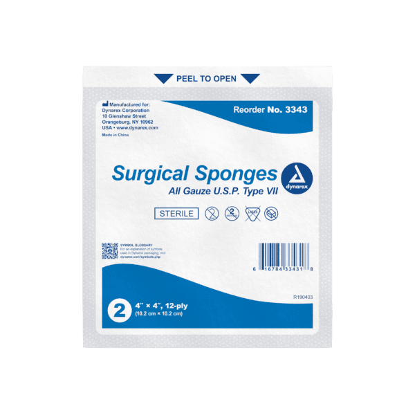 Surgical Gauze Sponge Sterile 2's 4"x 4" 12 Ply - Image 3