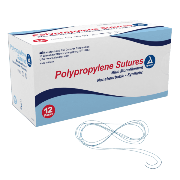 Polypropylene Sutures-Non Absorbable-Synthetic Blue, 5-0,C3 Needle, 18"