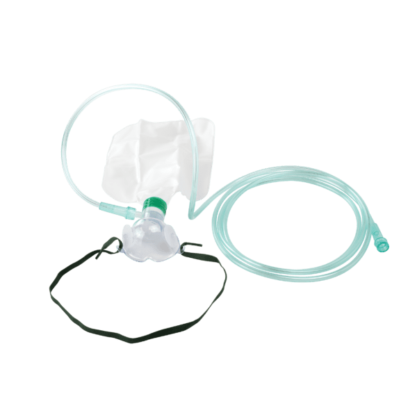 Non-Rebreather Standard Mask w/ 7ft. (2.1 m) Tubing with Standard Connector, and 600 mL Reservoir Bag – Infant