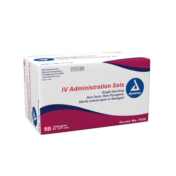 IV Administration set - 10 Drop, 83" - 1 Needleless Port, 1 Injection Site