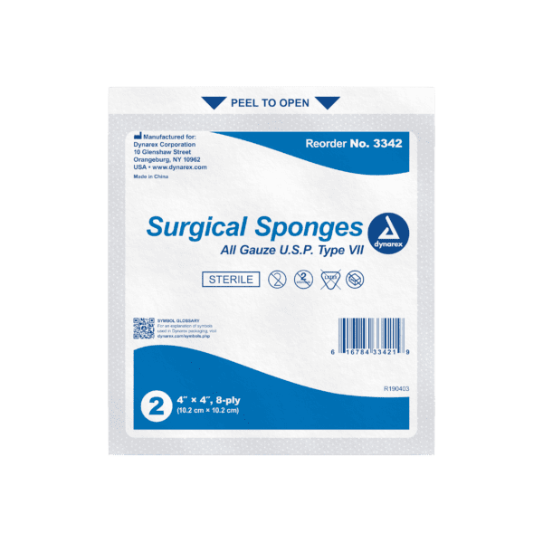 Surgical Gauze Sponge Sterile 2's 4"x 4"  8 Ply - Image 3