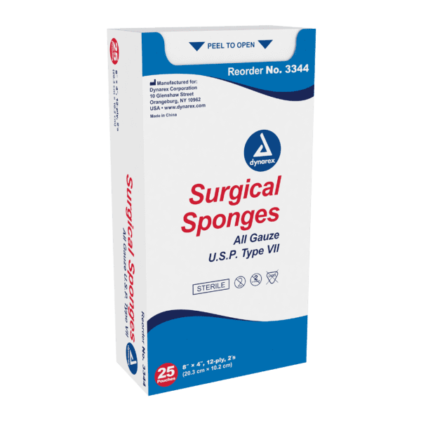 Surgical Gauze Sponge Sterile 2's 8"x 4" 12 Ply