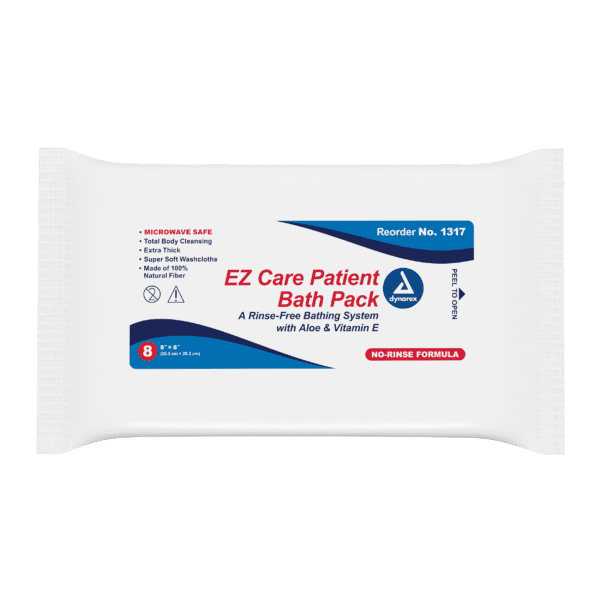 EZ Care Patient Bath Packs, 8" x 8"