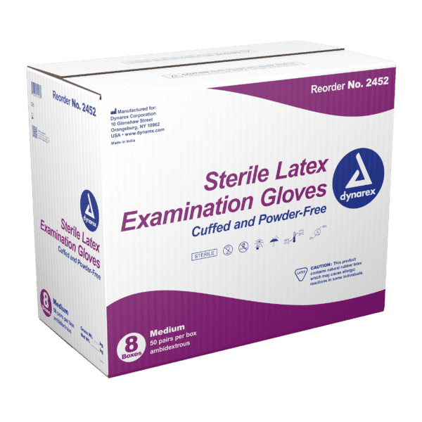 Sterile Latex Examination Glove-Powder Free - Pairs (Size M) - Image 2