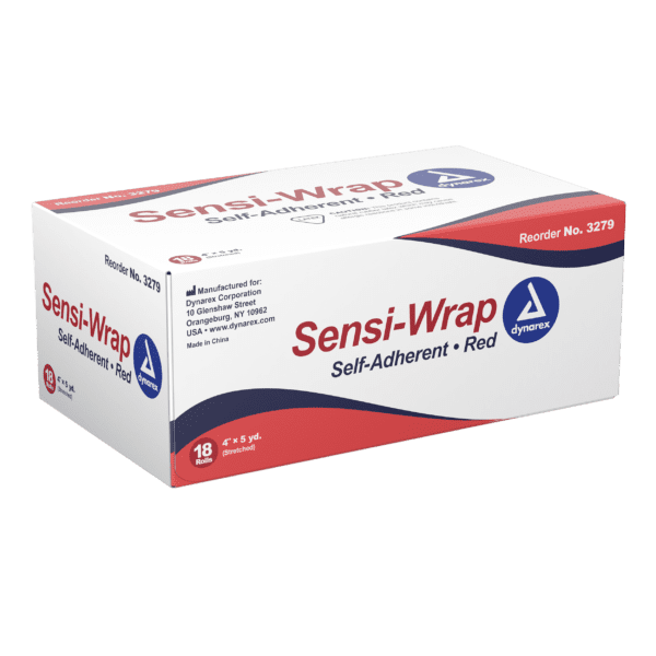 Sensi Wrap, Self-Adherent 4" x 5 yds Red - Image 3