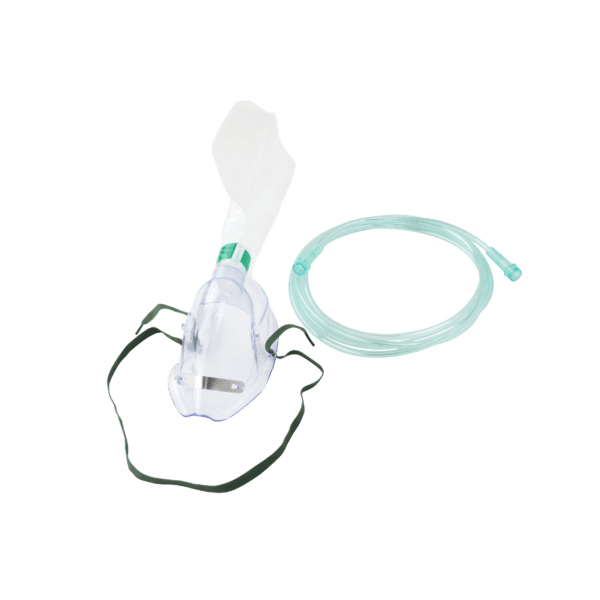 Elongated Oxygen Mask – High-Concentration w/ 7ft (2.1m) Tubing with Standard Connector and 1000 mL Reservoir  Bag – Adult