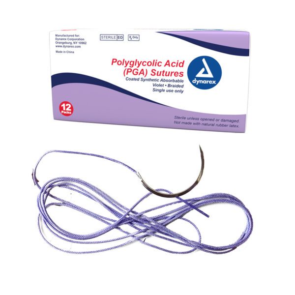 Braided (PGA) Suture-Absorbable-Synthetic, Violet, 4-0 , C6 needle, 30"