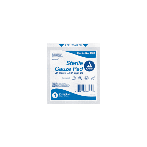 Gauze Pad Sterile 1's 2"x 2" 12 Ply - Image 3