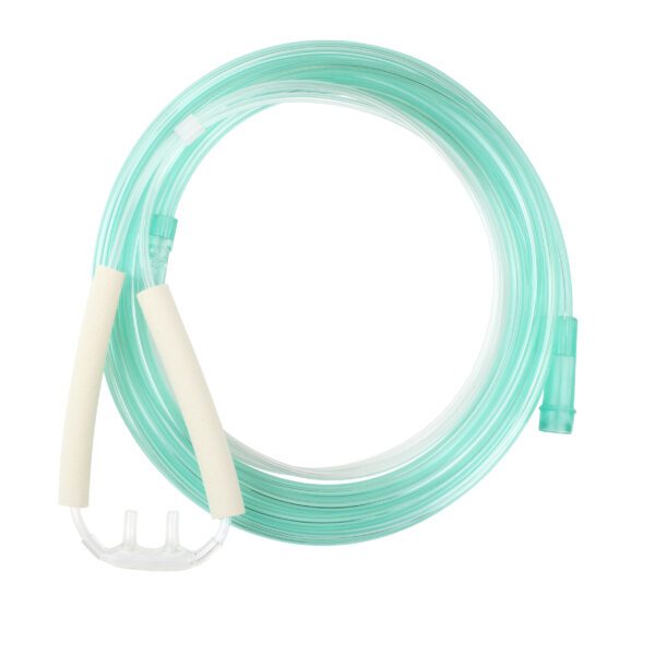 Nasal Oxygen Cannula – Cushion Tip w/ Advantage Ear Foam and 7ft (2.1 m) Tubing with Standard Connector – Adult - Image 2