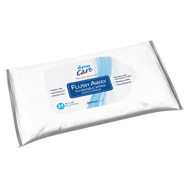 Flushable Wipes (Adult) 9 x 13in - 24 wipes/soft pack