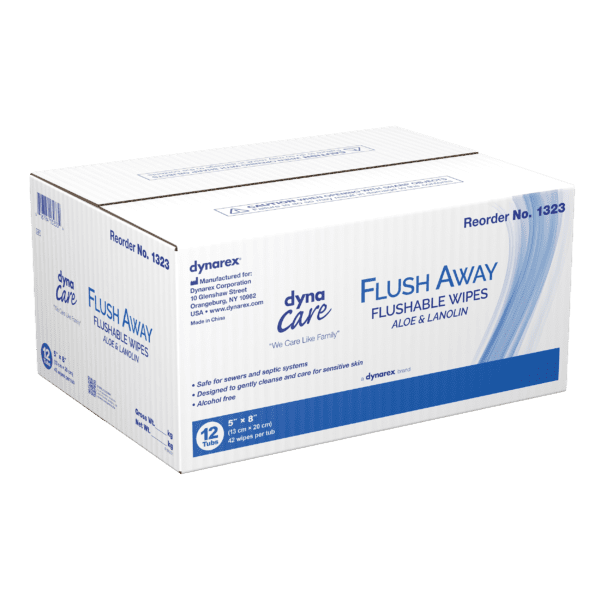 Flushable Wipes (Junior) 5 x 8in - 42 wipes/tub - Image 2