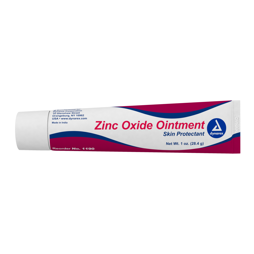 A close-up shot of the zinc oxide ointment tube