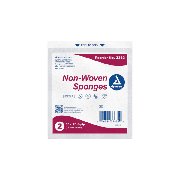 Non-Woven Sponge Sterile 2's, 3"x 3", 4 Ply - Image 3