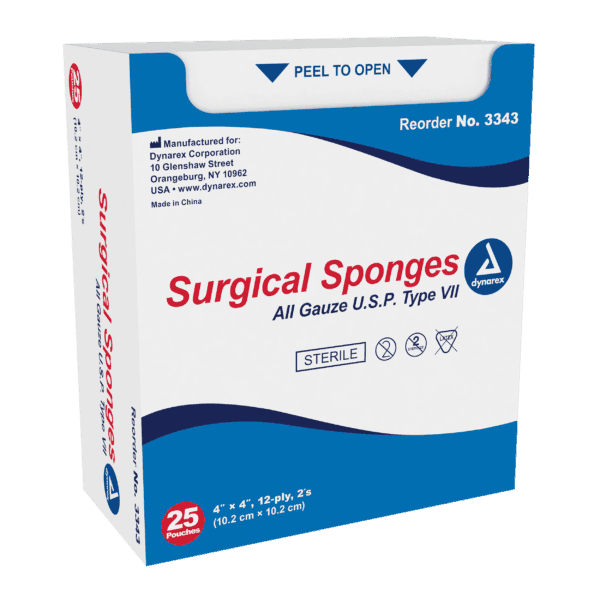 Surgical Gauze Sponge Sterile 2's 4"x 4" 12 Ply