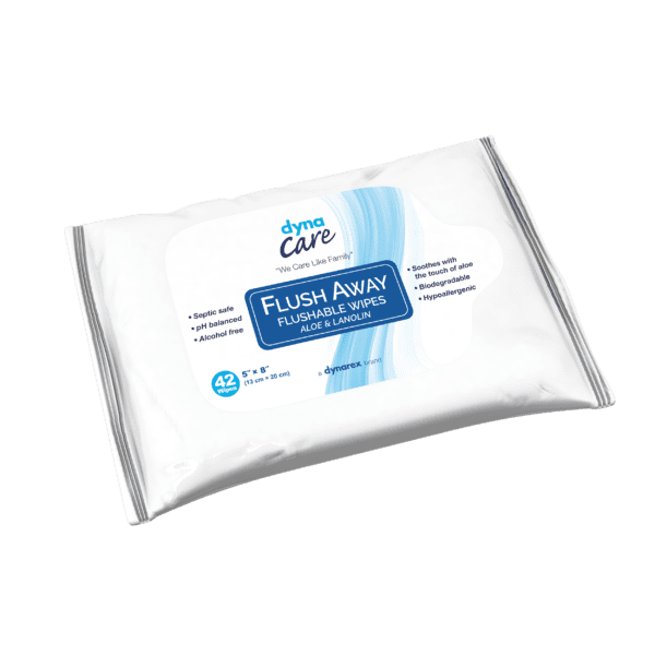 Flushable Wipes (Junior) 5 x 8in - 42 wipes/soft pack