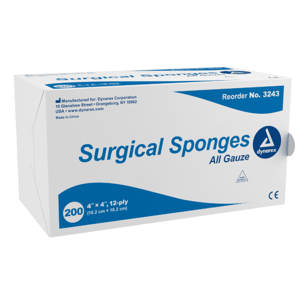 Surgical Gauze Sponge 4"x 4" 12 Ply