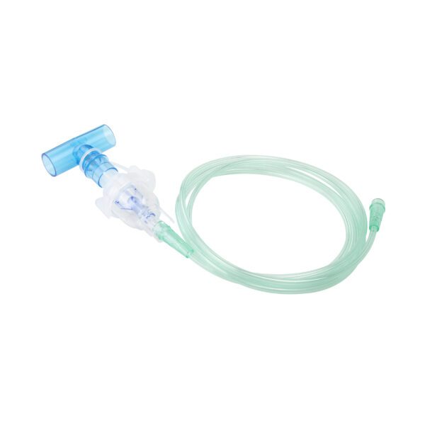 Small Volume Nebulizer 6 cc Cups w/ 7ft Tubing, Standard Connector, and Spring Loaded T 22mm OD × 22mm OD - Image 3