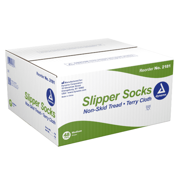 Single-Sided Slipper Socks - Med., Green - Image 2