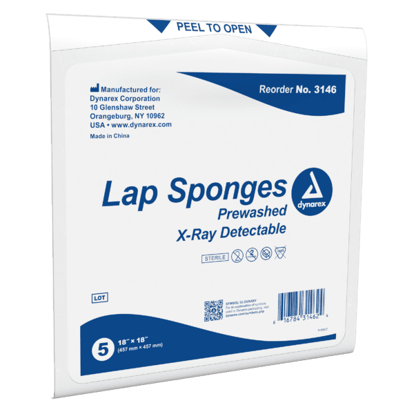 Lap Sponge, Sterile, Pre-washed  18x18 - Image 2