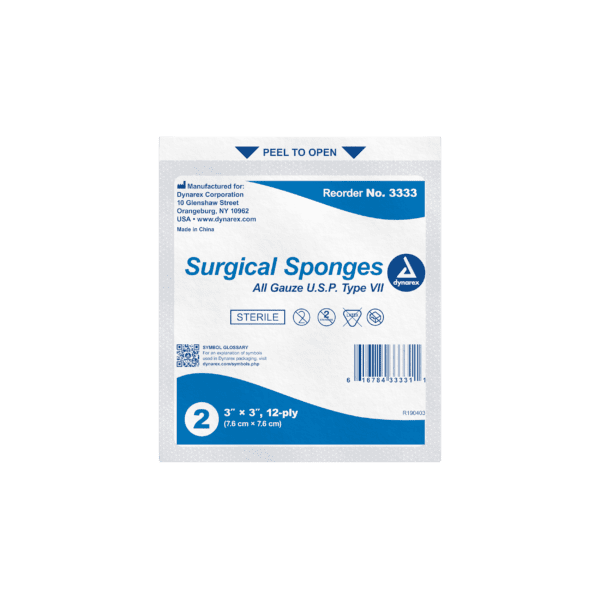 Surgical Gauze Sponge Sterile 2's 3"x 3" 12 Ply - Image 3