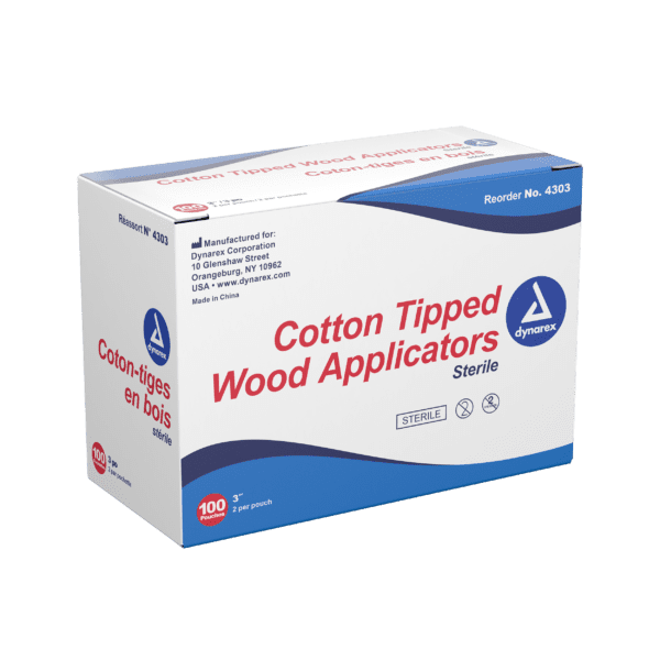 Cotton Tipped Wood Applicators Sterile 3" - Image 3