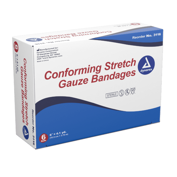 Stretch Gauze Bandage Roll - 6", Sterile - Image 2