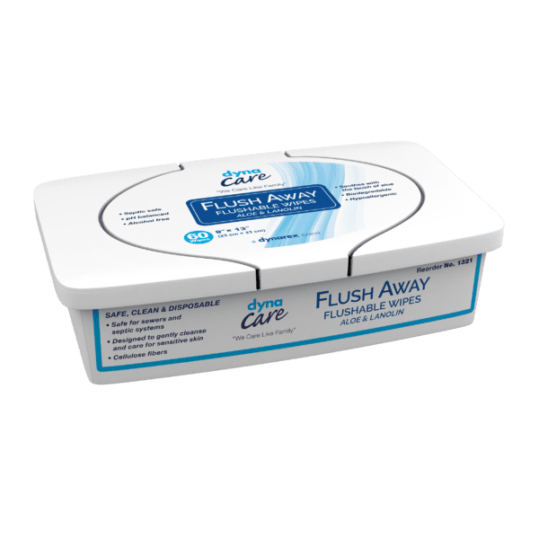 Flushable Wipes (Adult) 9 x 13in - 60 wipes/soft pack