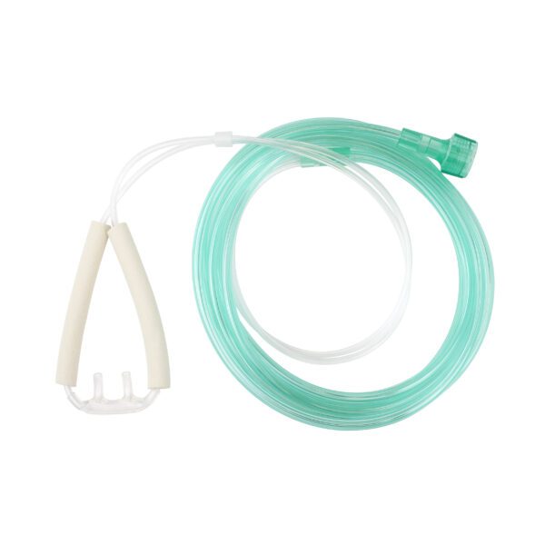 Nasal Oxygen Cannula – Cushion Tip w/ Advantage Ear Foam and 7ft (2.1 m) Tubing with Universal Connector – Adult