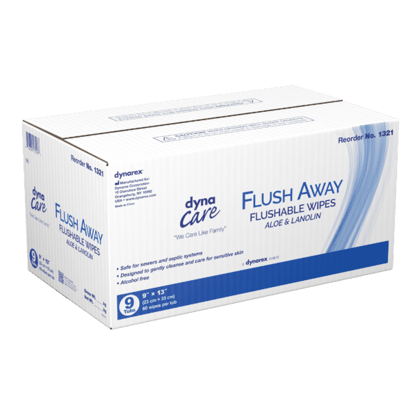 Flushable Wipes (Adult) 9 x 13in - 60 wipes/soft pack - Image 2