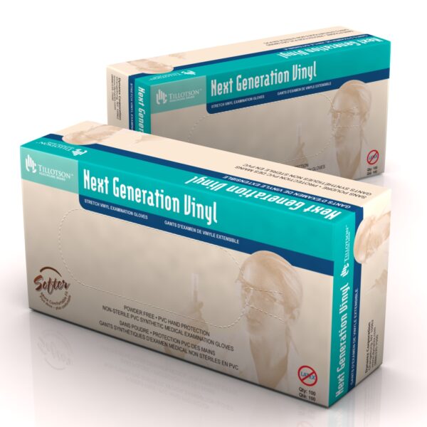 Next Generation Stretch Vinyl Exam Gloves- Powder Free - M