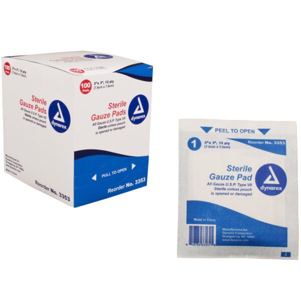 Gauze Pad Sterile 1's 3"x 3" 12 Ply