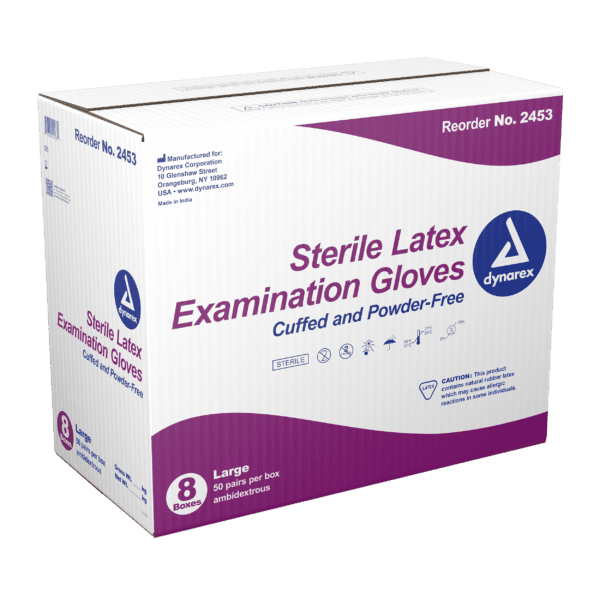 Sterile Latex Examination Glove-Powder Free - Pairs (Size L) - Image 6