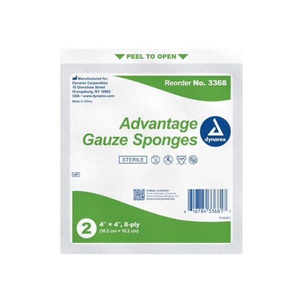 Advantage Gauze sponges with sterile packets