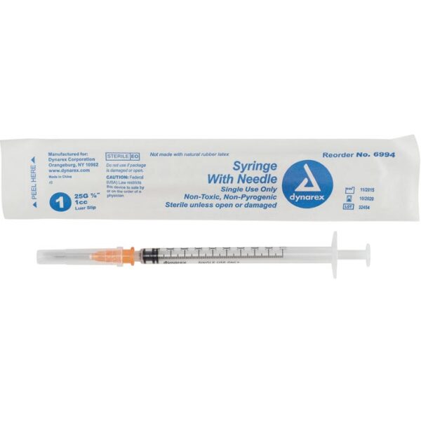 Syringes With Needle - 1cc - 25G, 5/8" needle - Image 4