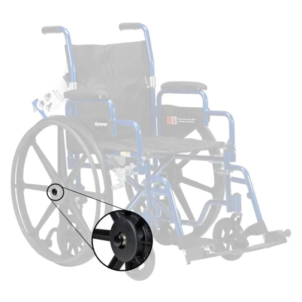 DynaRide Wheelchair Caster Axle and Nut - Image 2