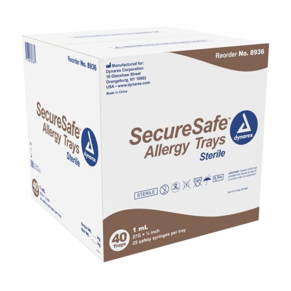 SecureSafe Allergy Safety Syringe Tray - 1cc - 27G, 1/2" needle - Image 3