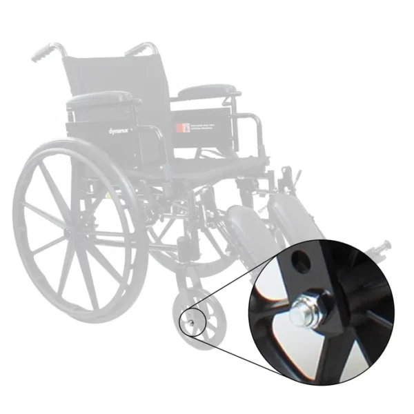 DynaRide Wheelchair Caster Axle and Nut